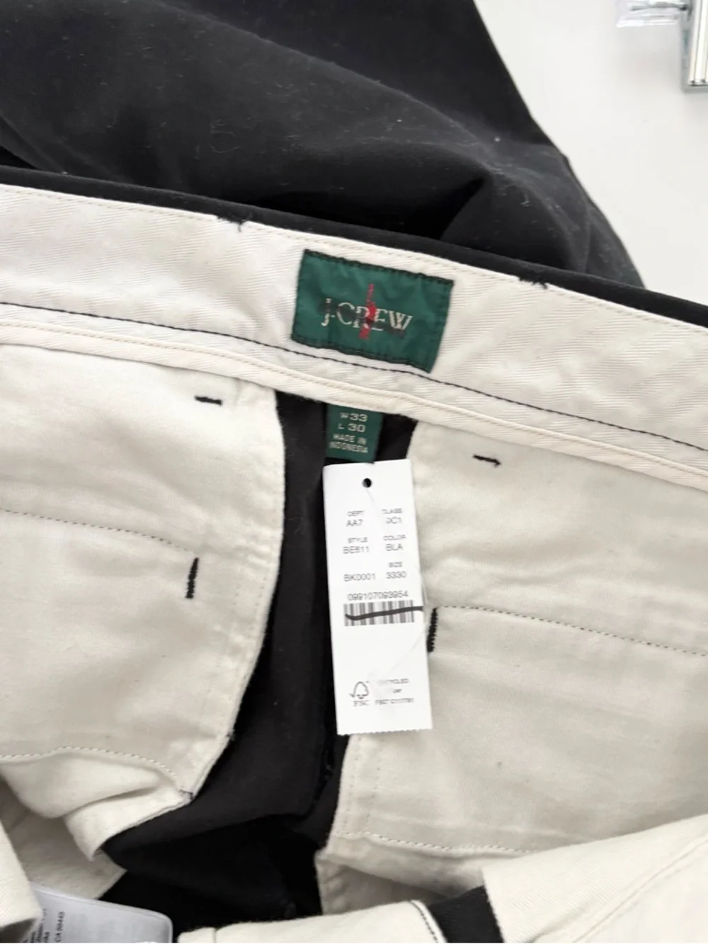 NWT J. Crew Classic Chino Pant Black